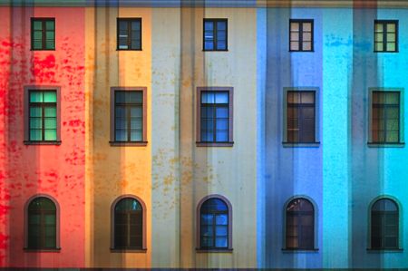 Manipulated design from a Finnish houseの写真素材