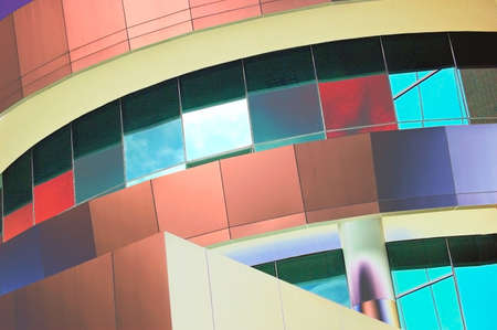 Abstract color design from a modern building