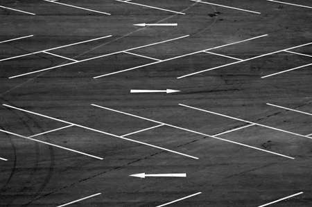 Abstract from an aerial view of empty carparkの写真素材