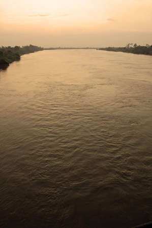 The Chao Phraya river in Thailand at dawn
