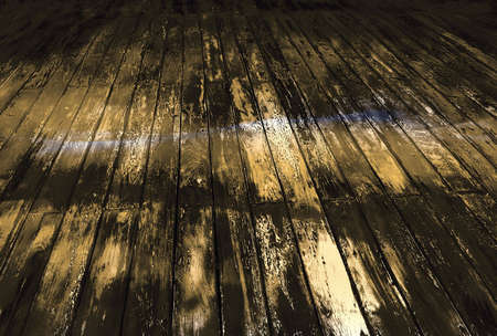 Weathered floorboards as a grunge background abstractの写真素材