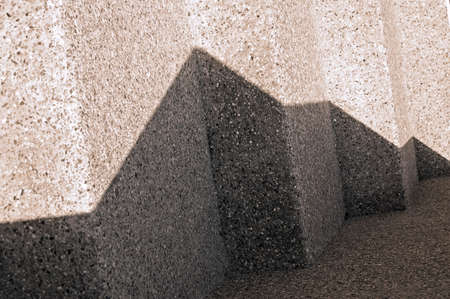 Abstract background from light and shade on concrete stairs