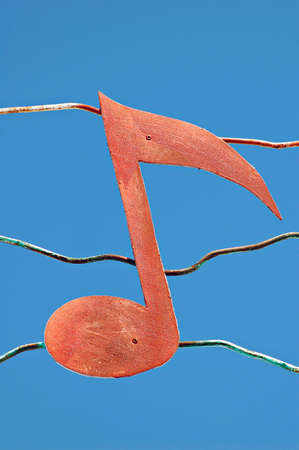 Metal quaver symbol used above a pubの写真素材