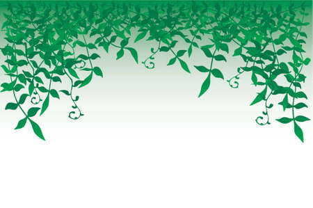 Vector frame of leafy vegetaionのイラスト素材