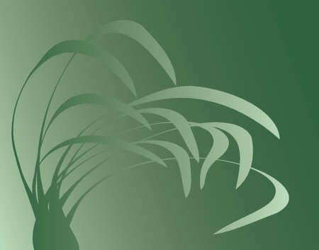 Vector background of plants blowing in the breezeのイラスト素材