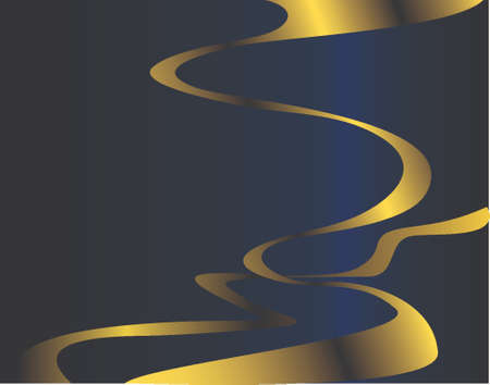 Vector background of golden curve formsのイラスト素材
