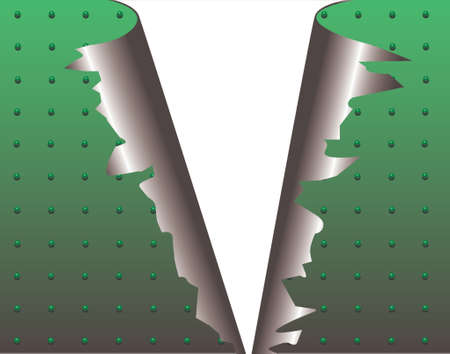 Vector illustration of ripped metalのイラスト素材
