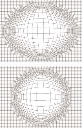 Two vector backgrounds of bulging meshesのイラスト素材