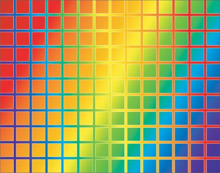 Abstract vector background of a colorful grid with grid and background on separate layersのイラスト素材