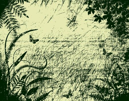 Vector background of a grungy natural settingのイラスト素材