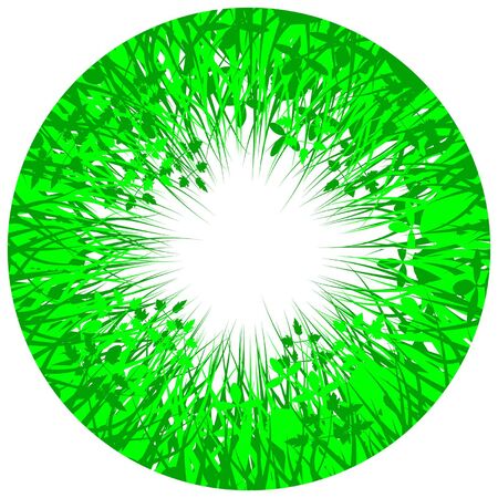 Circular vector design of a grassy meadowのイラスト素材
