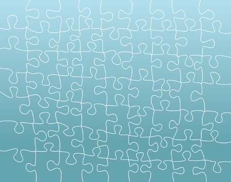 Editable vector background illustration of blue jigsaw shapesのイラスト素材
