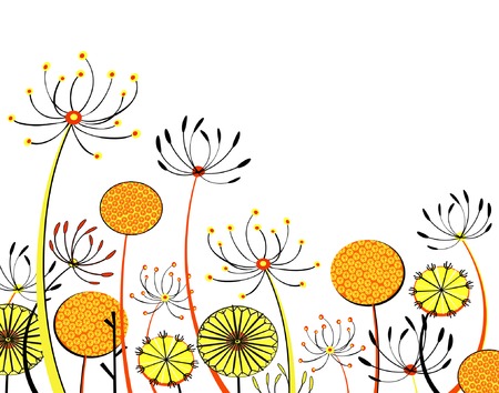 Editable vector illustration of generic umbellifer flowers with each flower a separate objectのイラスト素材