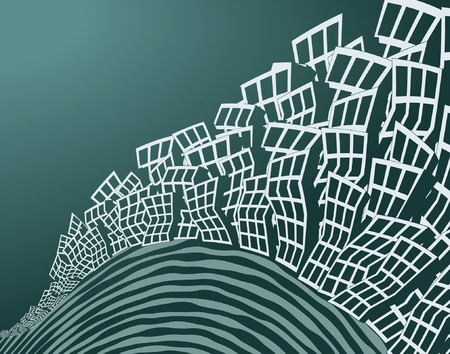 Editable vector illustration of an endless cityのイラスト素材