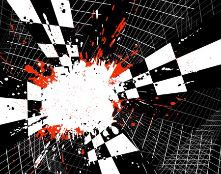 Abstract editable vector illustration of stripes and grungeのイラスト素材