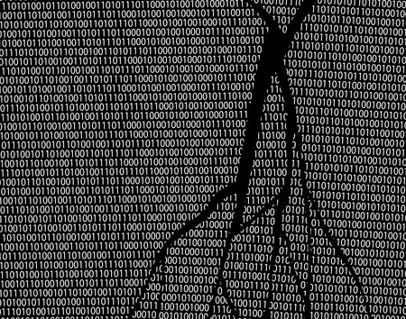 Editable vector abstract design of broken code