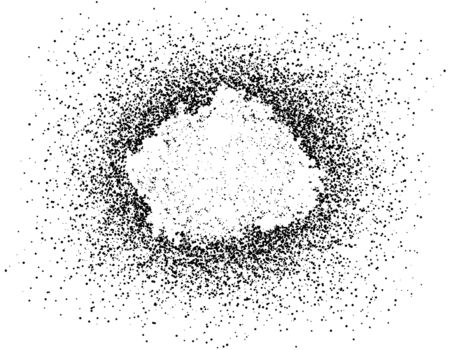 Abstract editable vector illustration of a hole and specklesのイラスト素材