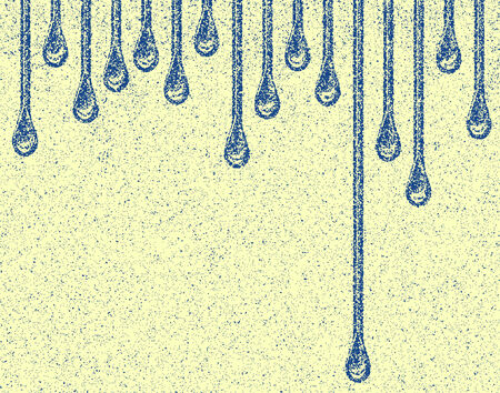 Editable vector illustration of water drips with copy-space and grungeのイラスト素材