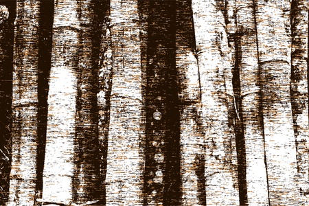 Editable vector illustration of tree trunks and grunge