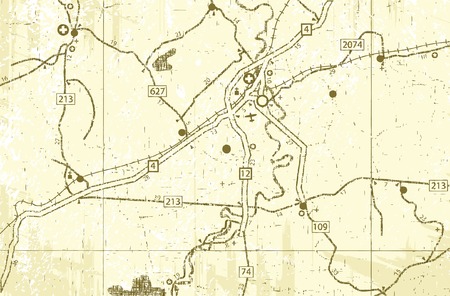 Editable vector illustration of an old generic roadmapのイラスト素材