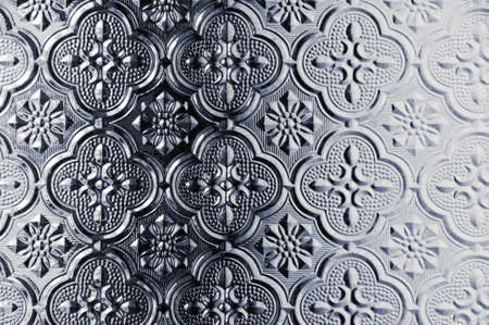 Background of backlit patterned bathroom window glassの写真素材