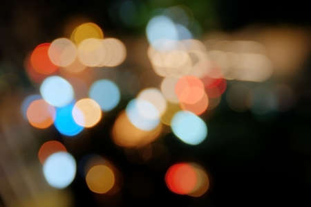 Abstract background of colorful blurred street lightsの写真素材