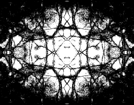 Editable vector illustration of a symmetrical grunge pattern