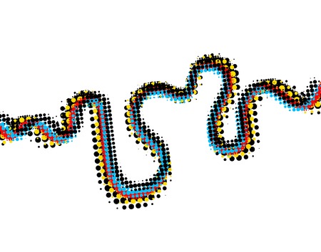 Abstract editable vector illustration of a dotted lineのイラスト素材