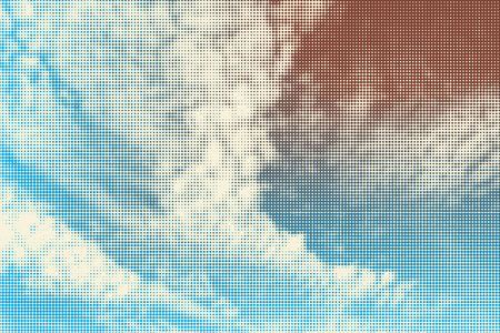 Halftone illustration of sky and cloudsのイラスト素材