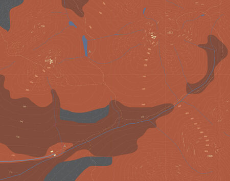 illustration of a generic map of mountainsのイラスト素材