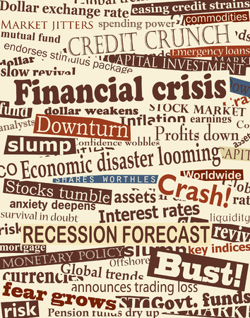 Background   design of newspaper headlines about economic problemsのイラスト素材