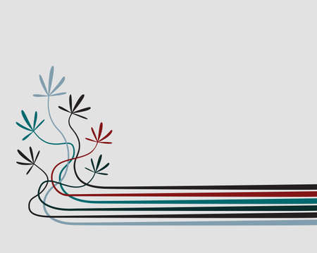 Abstract editable background of plants with copy spaceのイラスト素材