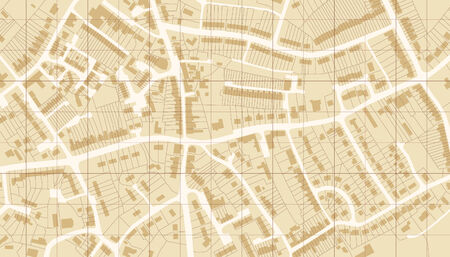 Editable illustrated map of housing in a generic town without namesのイラスト素材
