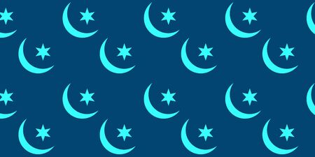 Islamic Moon and Star Background Pattern Vector EPS 10のイラスト素材