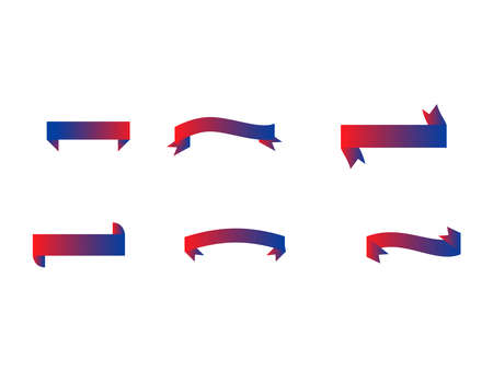 Abstract Ribbon Vector Template Set Design editableのイラスト素材