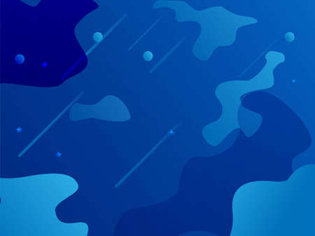 Dark Blue Galaxy Abstract Background. Sci Fi Space Falling Star Vibeのイラスト素材