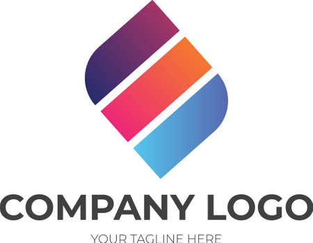 Abstract Leaf Logo Design with vibrant color and perfect shapeのイラスト素材