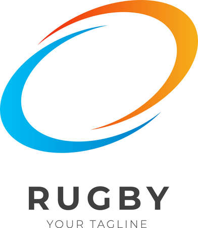 Rugby Ball Sporting Logo Designのイラスト素材