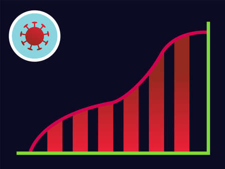 Coronavirus Death Rate Statistics Chart Vectorのイラスト素材