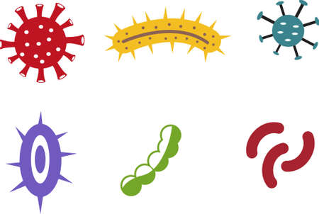 Virus Figure Collection Template Vectorのイラスト素材