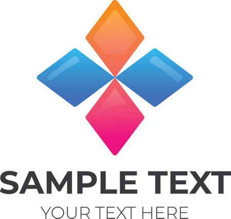 Diamond Leaf Logo Design Vector Templateのイラスト素材