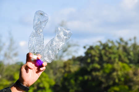 Twisted and plastic bottles, concept for making smaller size before recyclying to reduce the...