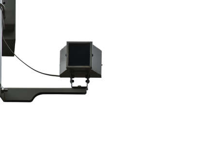 CCTV camera installed beside the road to monitoring the traffic and transportation problems, soft...