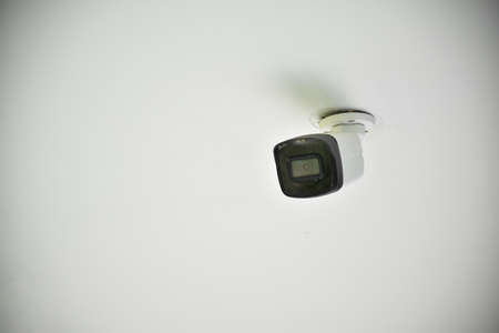 IP CCTV camera or security camera which house owner installed on the ceiling to monitor and to do...