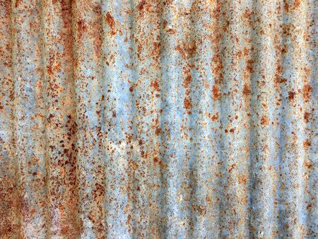 Rusty corrugated metal texture background. Old rusty corrugated metal texture.