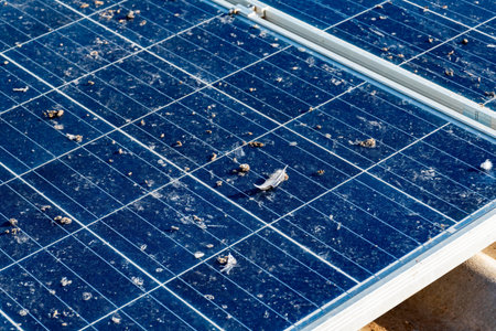 solar cell on the roof of a house, renewable energy concept
