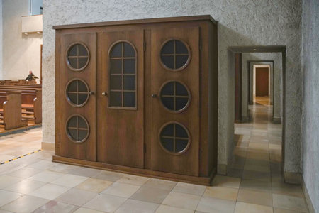 Interior of the church of the Annunciation in Bamberg Cathedral, Germanyの写真素材