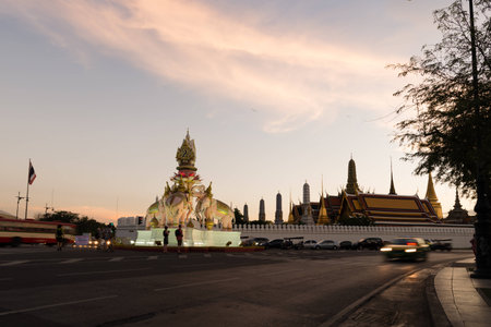 Grand palace, The Emeral Buddha Temple, Wat phra keaw Bangkok Thailandのeditorial素材