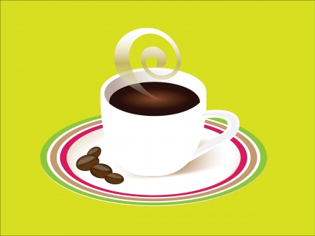 Cup of coffee with soucerのイラスト素材