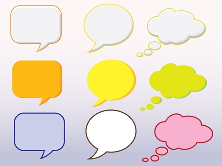 Set of colorful speech bubbles のイラスト素材